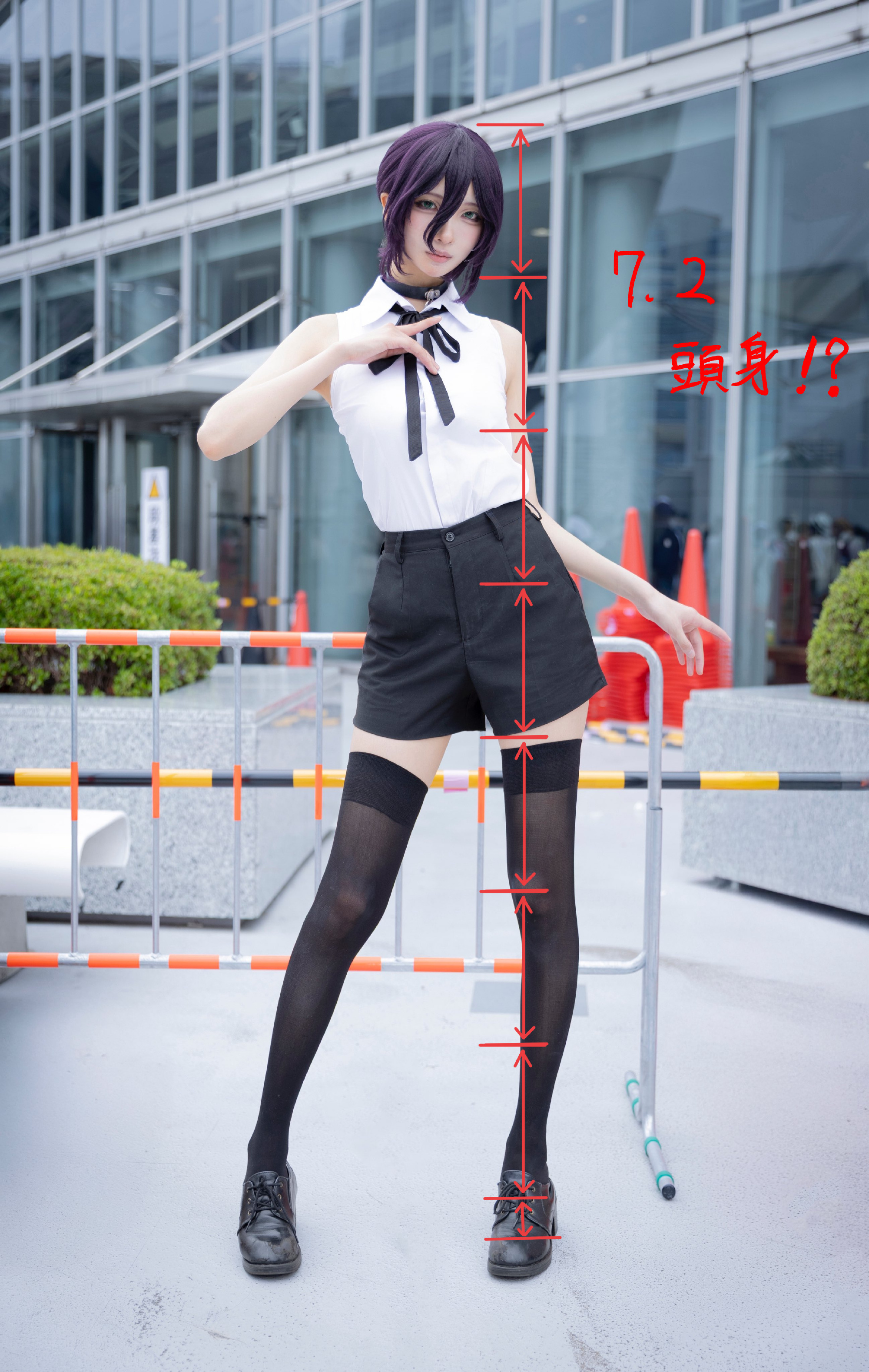 《电锯人》蕾塞Cosplay，7.2头身神还原！