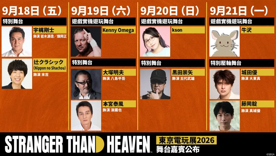城田優與藤岡靛現身最終日!《STRANGER THAN HEAVEN》TGS2026舞台豪華嘉賓陣容公開 1 STRANGER THAN HEAVEN TGS2026